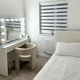 Stylish Hollywood Mirror with LED lights, perfect for modern bedroom decor