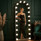 Elegant Hollywood Mirror with Bright Bulbs, Ideal for Makeup and Dressing Rooms