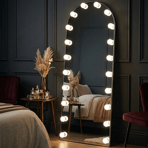 Stylish Hollywood Mirror with Bright Bulbs for Dressing Rooms and Makeup Spaces