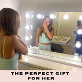 Hollywood Mirror with Bright LED Lights for Makeup and Styling, Ideal Gift for Her