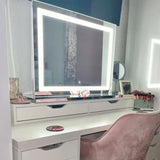 Pro Mirror with LED lighting on a stylish vanity for a modern makeup setup