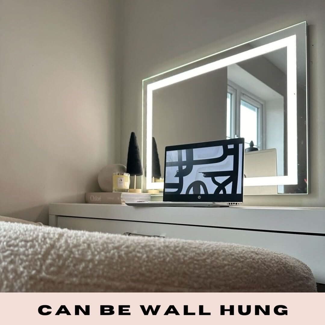 Hollywood Pro Mirror with LED lights, designed for wall hanging, perfect for makeup and vanity use