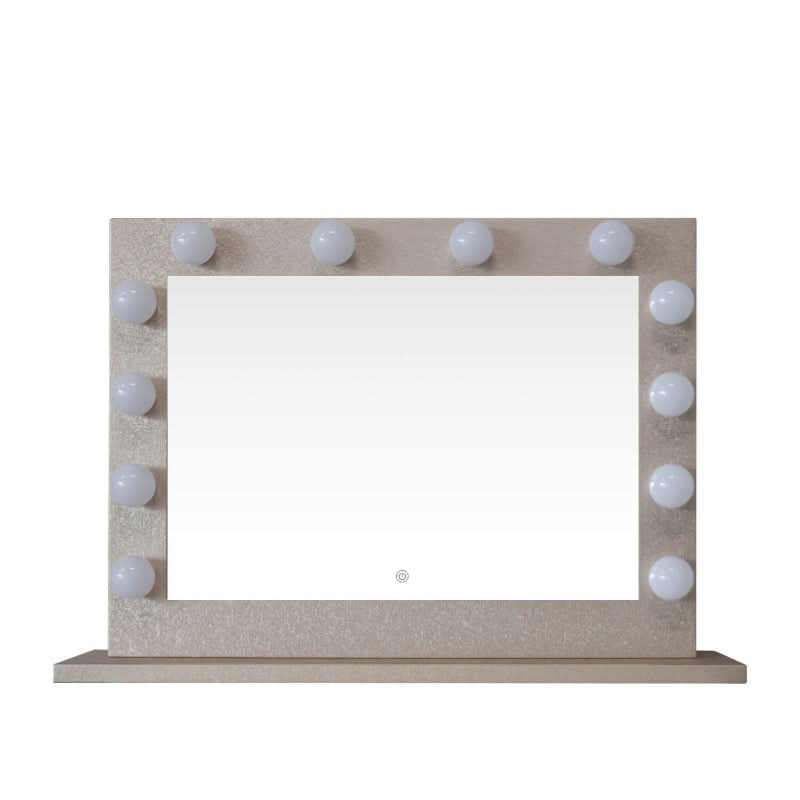 Hollywood Mirror with Illuminated Bulbs and Elegant Design for Makeup Application