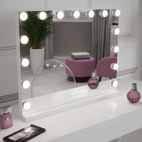 Hollywood Mirror with Bright LED Bulbs and Elegant Design for Makeup and Grooming