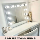 Hollywood Mirror with Bright Vanity Lights, Perfect for Makeup and Vanity Spaces