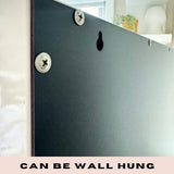 Close-up of Hollywood Mirror wall hanging feature with secure mounting hardware