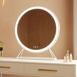 Hollywood Mirror with round backlit design, perfect for showcasing beauty and style in any room