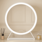 Hollywood Mirror with Circular Design and Adjustable LED Lighting for Beauty and Makeup Applications
