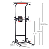 Power Tower Station Pull Up Bar for Home Gym Workout Equipment HOMCOM Unbranded