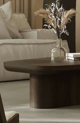 Nisu Home Coffee Table with a minimalist design and elegant curved edges for modern living spaces