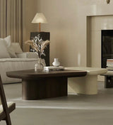 Stylish Nisu Home Coffee Table in dark wood with unique design, perfect for modern living spaces