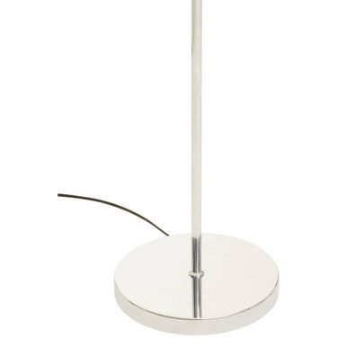 Orsina Floor Lamp with a sleek chrome base and minimalist design, perfect for modern interiors
