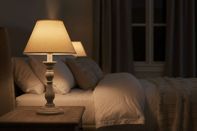 Augusta Column Table Lamp With Linen Shade GREY WOOD Shades 4 Seasons