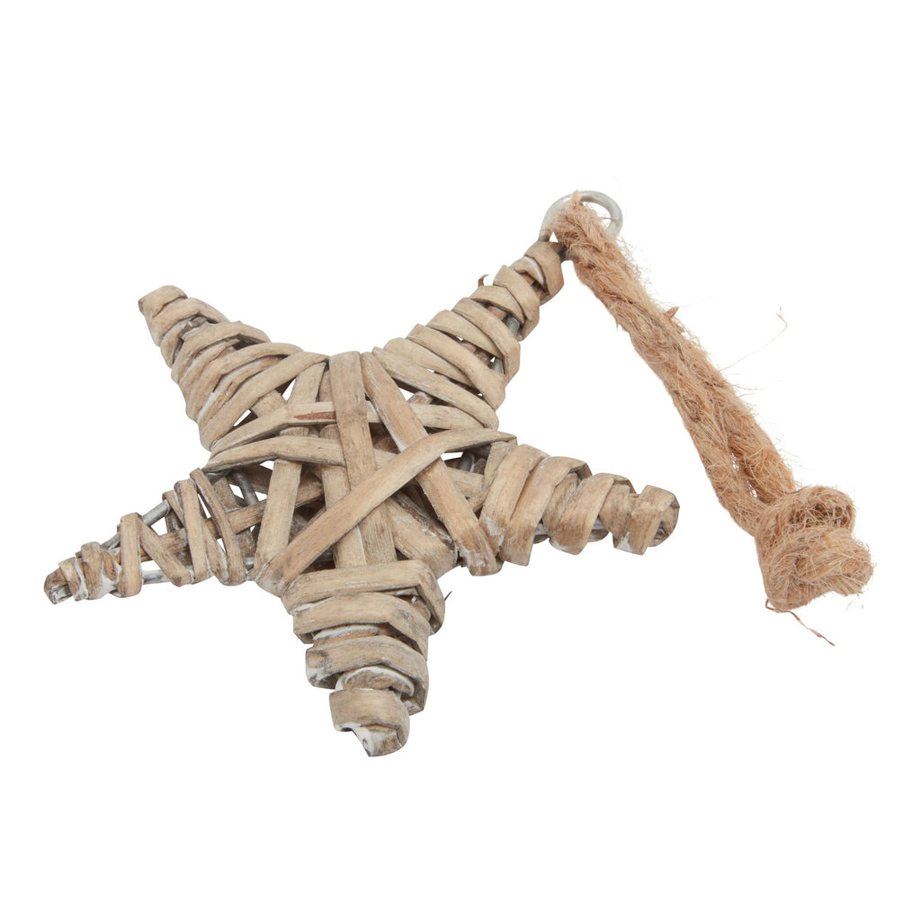 The Noel Collection Small Wicker Star Decoration Shades 4 Seasons
