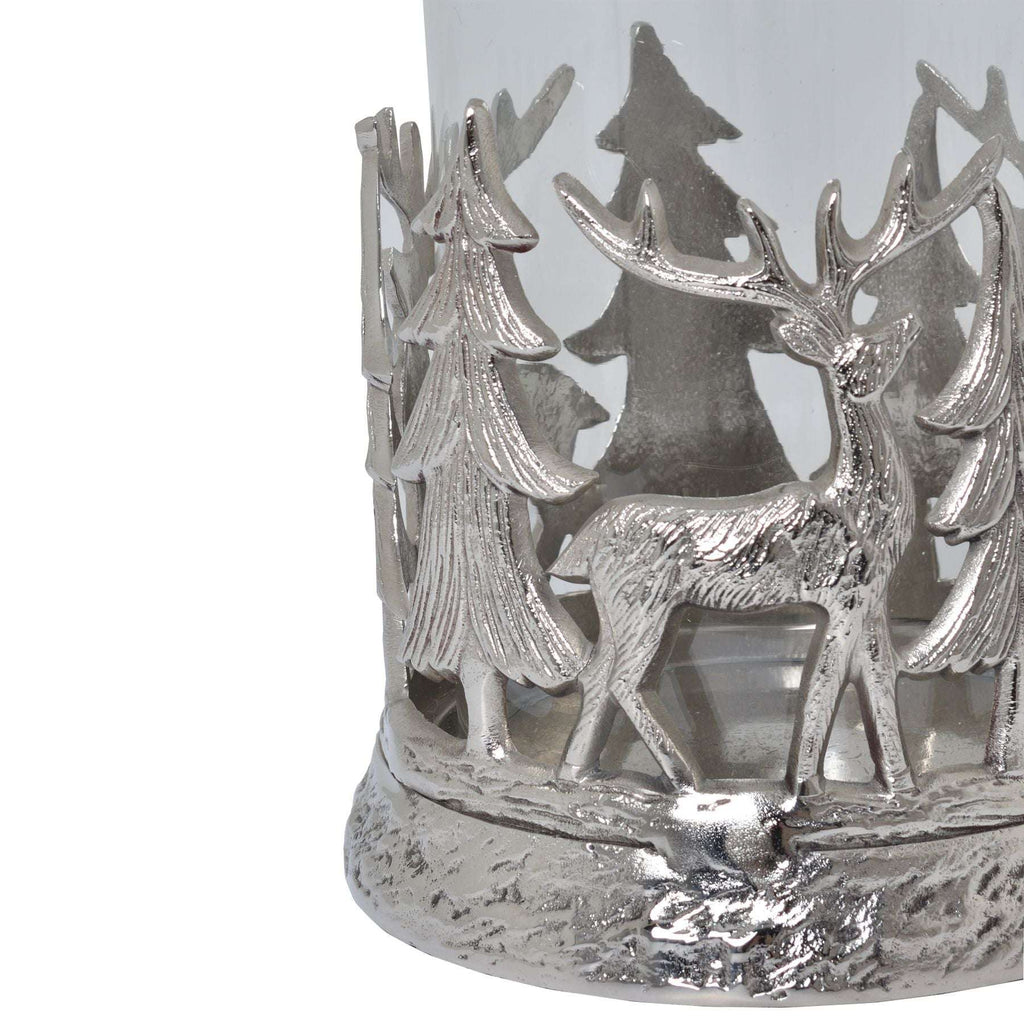 Silver Stag Scene Hurricane Lantern Shades 4 Seasons