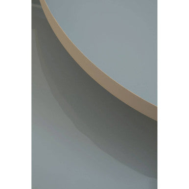 Orsina Side Tables featuring a sleek design with a round surface in soft grey tones