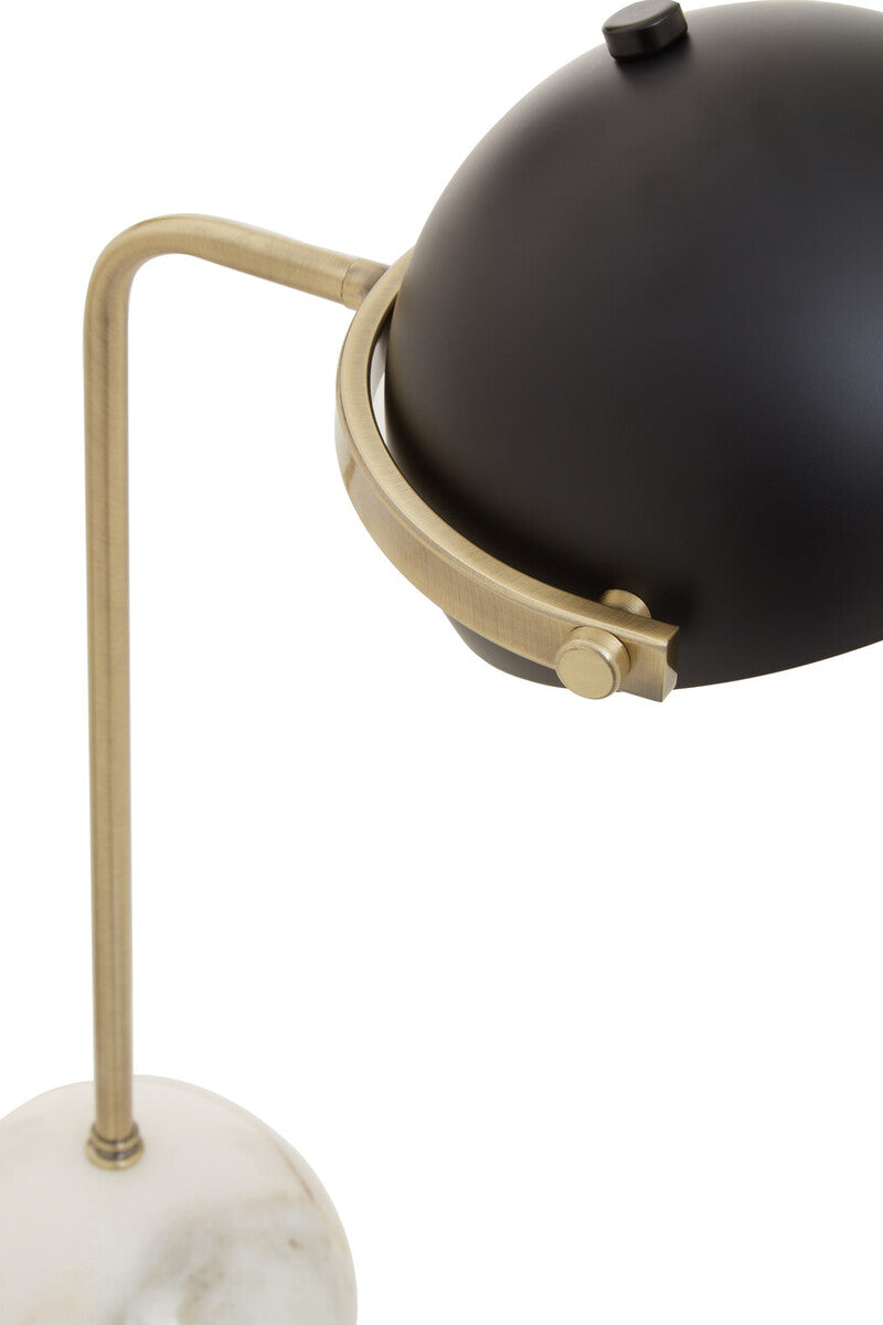 Orsina Table Lamp with a sleek black dome shade and marble base for stylish lighting