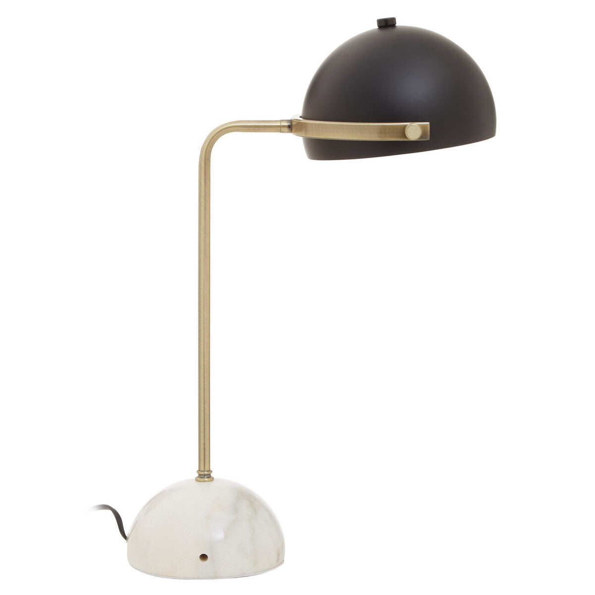 Orsina Table Lamp with a black dome shade and marble base for stylish lighting