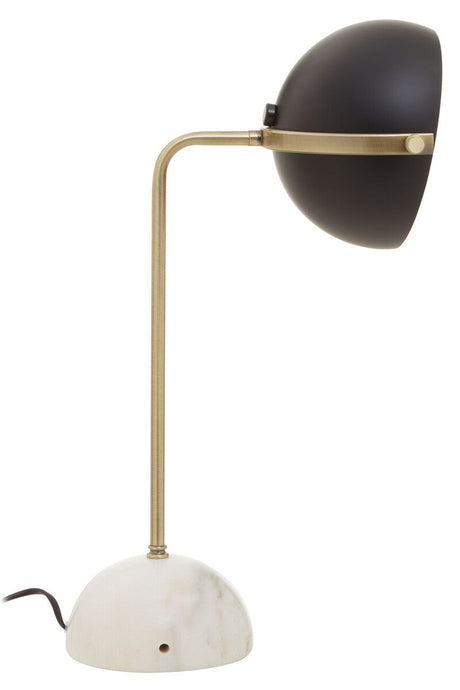 Orsina Table Lamp with a sleek black shade and elegant marble base for modern interiors