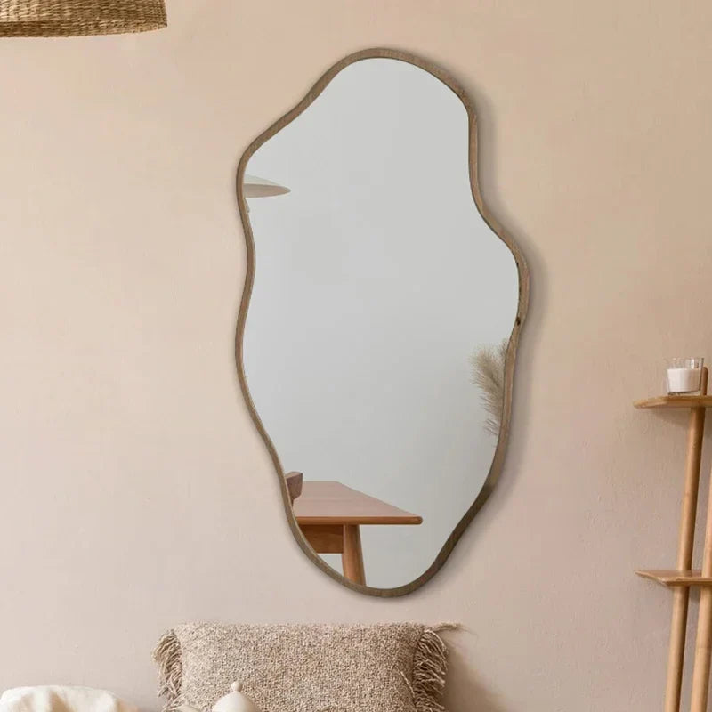 Nisu Home Wall Mirror in an organic shape, ideal for modern home decor and enhancing light