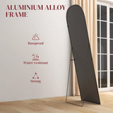 Standing Mirror with Aluminium Alloy Frame, Rustproof and Water-resistant for Durable Use