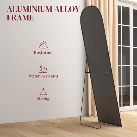 Standing Mirror with Aluminium Alloy Frame, Rustproof and Water-resistant for Durable Use