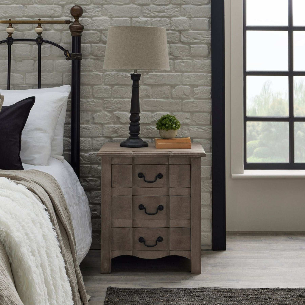 Copgrove Collection 3 Drawer Bedside Table Shades 4 Seasons