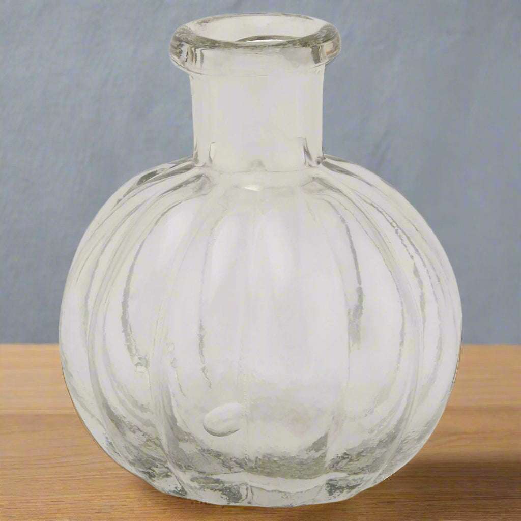 Shades 4 Seasons Clear Ribbed Glass Bud Vase CLEAR GLASS Shades 4 Seasons