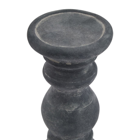 Amalfi Small Grey Column Candle Holder Shades 4 Seasons