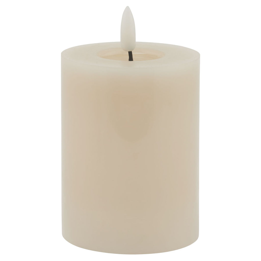 Luxe Collection Melt Effect 3x4 Taupe LED Wax Candle WAX Shades 4 Seasons