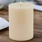 Luxe Collection Melt Effect 6x8 Taupe LED Wax Candle WAX Shades 4 Seasons
