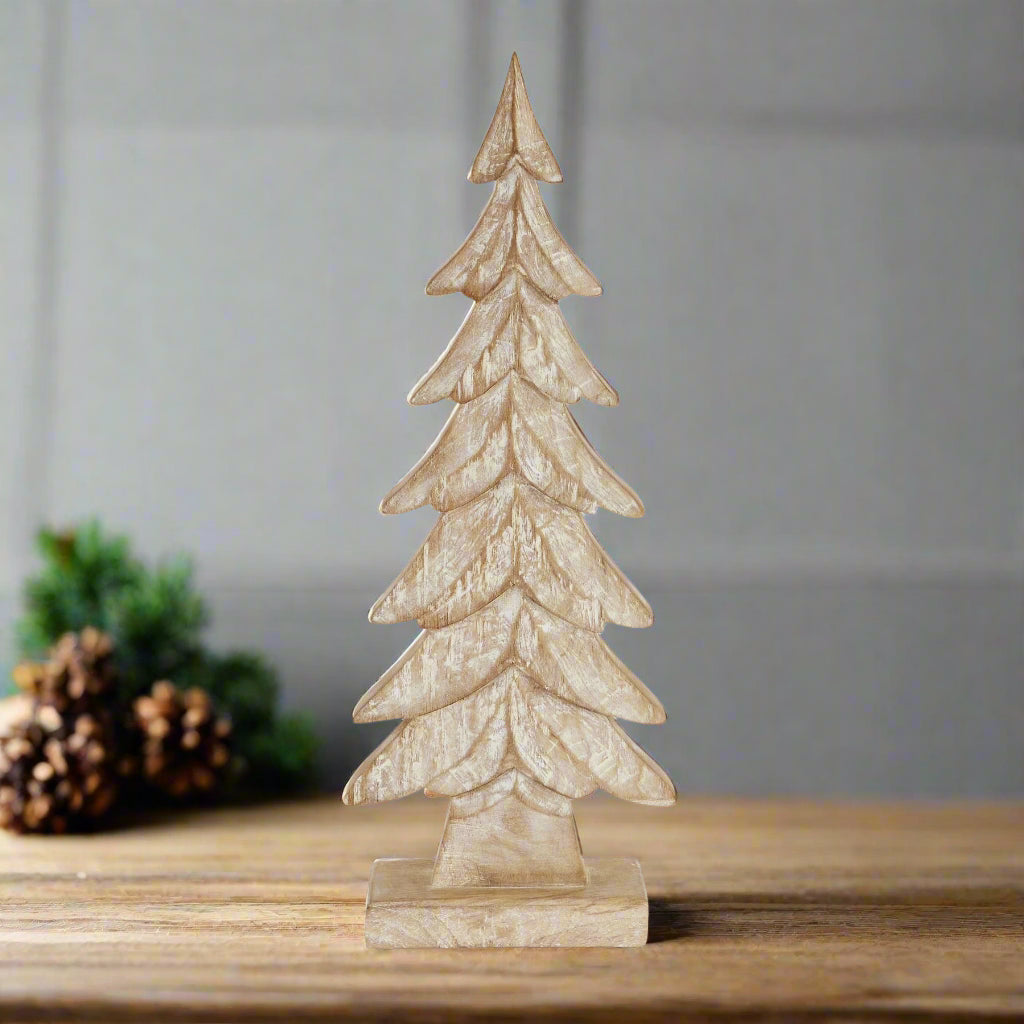 Shades 4 Seasons Large Rustic Wood Christmas Tree BROWN WOOD Shades 4 Seasons