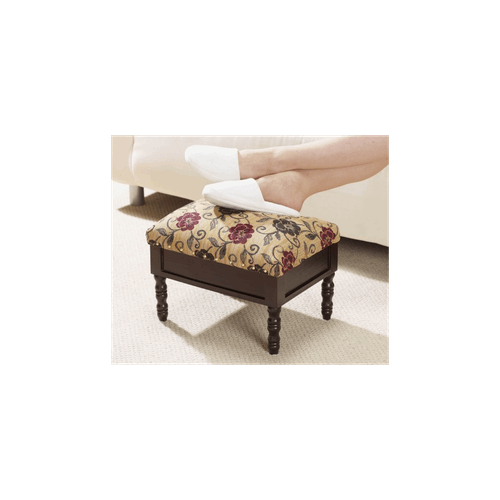 Greenhurst Floral Upholstered Storage Footstool Greenhurst