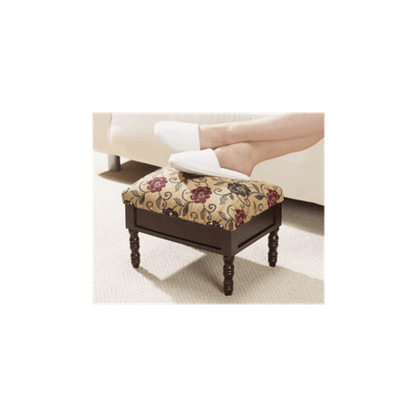 Greenhurst Floral Upholstered Storage Footstool Greenhurst