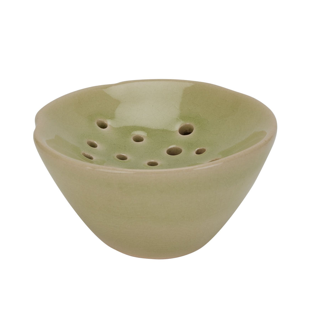 Shades 4 Seasons Ceramic Flower Frog - Stylish Green Bowl GREEN CERAMIC Shades 4 Seasons