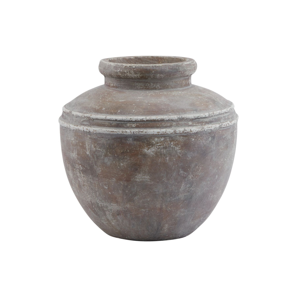 Shades 4 Seasons Rustic Distressed Indoor Water Pot BROWN CERAMIC Shades 4 Seasons