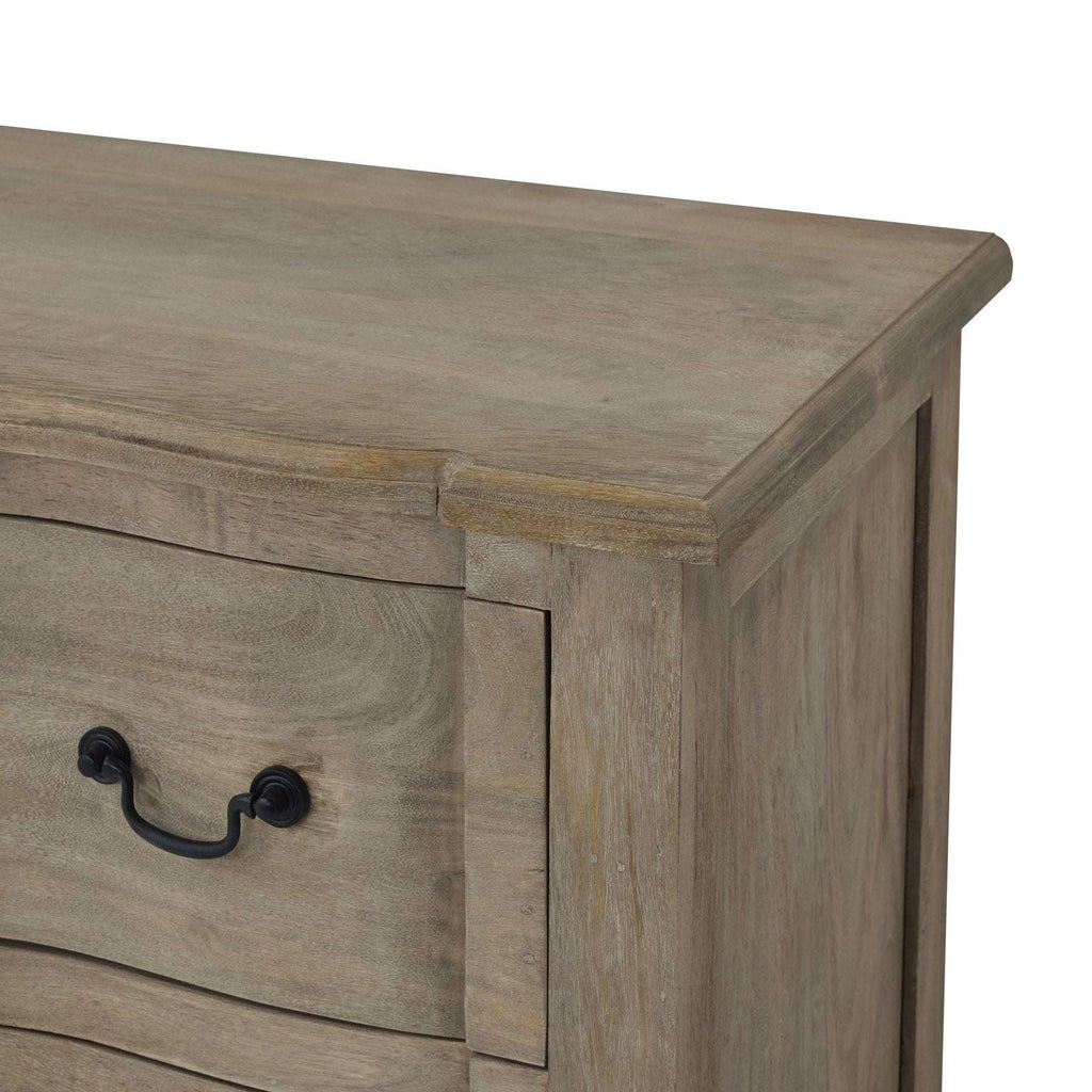 Shades 4 Seasons 6 Drawer Chest - Rustic Oak & Metal Handles Shades 4 Seasons