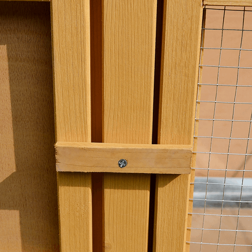 Wooden Rabbit Hutch Bunny Cage Outdoor Small Animal House With Hinged Top PawHut