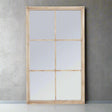 Shades 4 Seasons Large Window Mirror - Rustic Wood BROWN WOOD Shades 4 Seasons