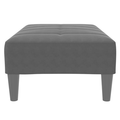 vidaXL Velvet Footstool Light Grey 77x55x31 cm vidaXL