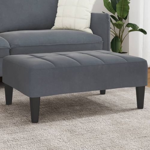 vidaXL Velvet Footstool Light Grey 77x55x31 cm vidaXL