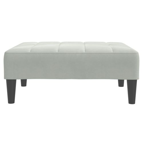 vidaXL Velvet Footstool Light Grey 77x55x31 cm vidaXL