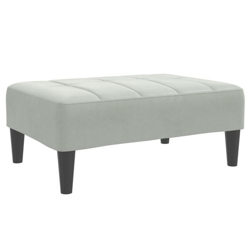 vidaXL Velvet Footstool Light Grey 77x55x31 cm vidaXL
