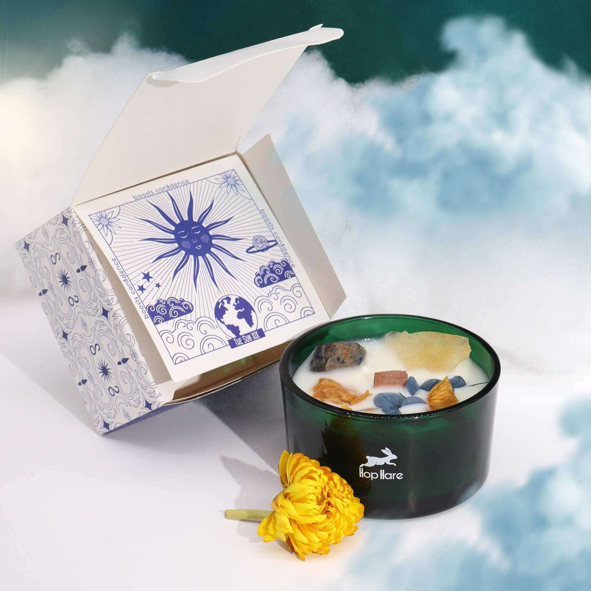 Hop Hare Crystal Magic Flower Candle - The Sun AW-Dropship