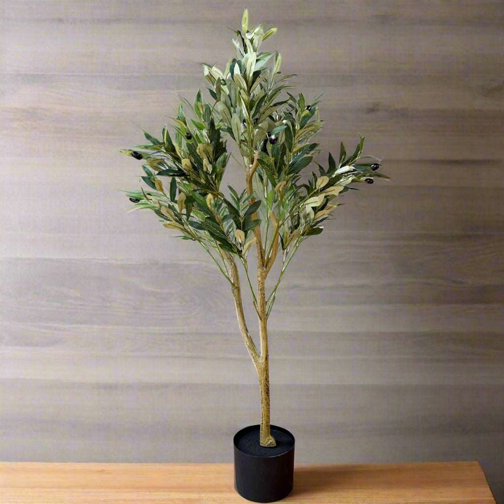 Shades 4 Seasons Lifelike Olive Tree in Pot GREEN PLASTIC Shades 4 Seasons