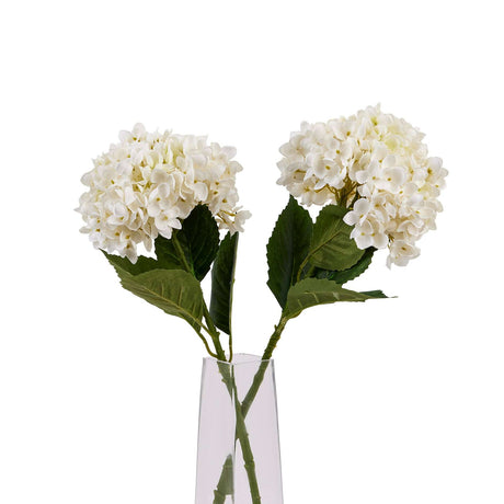 Shades 4 Seasons Hydrangea Stem - Realistic Ivory WHITE PLASTIC Shades 4 Seasons