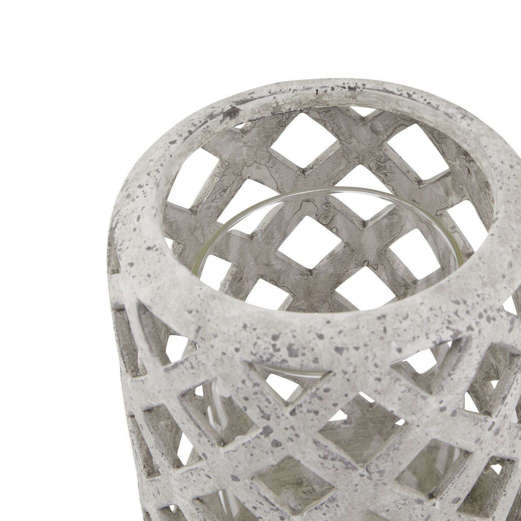 Grey Stone Effect Hurricane Lantern Shades 4 Seasons