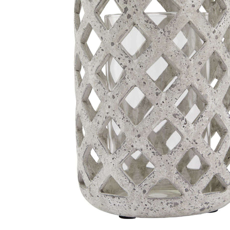 Grey Stone Effect Hurricane Lantern Shades 4 Seasons