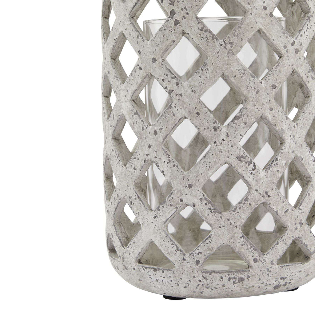Grey Stone Effect Hurricane Lantern Shades 4 Seasons