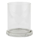 Athena Stone Large Hurricane Lantern WHITE CERAMIC Shades 4 Seasons